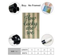 RHFWEC Poster « How Lucky Are We » sur toile - Décoration murale pour salon, chambre à coucher - 50 x 75 cm