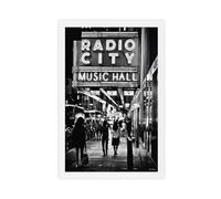 RHFWEC Poster sur toile de la salle de musique radio City Times Square - Décoration murale pour salon, chambre à coucher - 60 x 90 cm