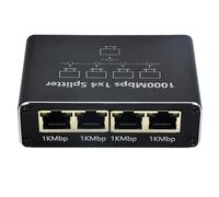 Rhghfujhgy Répartiteur réseau Gigabit 1 à 4 - Répartiteur de câble réseau RJ45 - Répartiteur Ethernet - Convient pour PC et ordinateurs portables - Pièces détachées