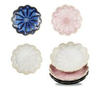 RHHGHY 3 Pièces Plat à Bijoux en Céramique, Bijoux en Forme de Fleur Coupelle, Plateau Bijoux pour Bijoux Bagues Clé Bracelets, Table d'entrée décor de Chambre