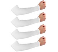 RHHGHY Manches unisexe 2 pièces manches respirantes anti-UV pour bras pour volley-ball, cyclisme, basket-ball, course, travail en plein air, jeu, 2 paires blanches, M
