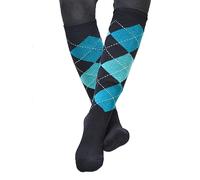 Rhinegold Chaussettes d'équitation rembourrées Cool & Dry Junior NVY/Turq