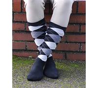 Rhinegold Cool & Dry Chaussettes d'équitation pour homme Noir/gris