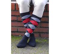 Rhinegold Cool & Dry Chaussettes d'équitation pour homme Noir/rouge