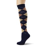 Rhinegold Cool & Dry Cushioned Sole Riding Socks-Navy Chaussettes 0, Bleu Marine/Beige, Taille Unique