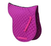 Rhinegold Cotton Quilted Numnah-Full-Raspberry Tapis de Selle 0, Framboise