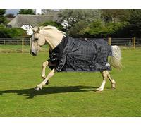 Rhinegold Elite Montpelier Tapis mi-léger 100 g/m², 0, Noir/Blanc à Carreaux., 6'6"