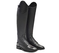Rhinegold Mixte Extra Short De-Luxe Long Leather Horse Riding Boot Bottes d'équitation Longues en Cuir Courtes, Noir, 5 (EU38) Calf 2