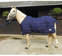 Rhinegold Orlando Quilted Stable Rug-Winter Weight 300gsm fill Couverture 0, Bleu Marine/Rouge à Carreaux, 137 cm