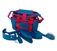 Rhinegold Sac de toilettage Bleu Marine avec kit, Coffret Cadeau de toilettage équestre 7 pièces Qui Comprend Tous Les Types de Brosse en CRIN de Cheval, Peigne Curry et Cure-Sabots avec Un Sac de