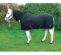 Rhinegold Tapis de Pluie léger en Polaire à col Complet pour Chevaux - Noir 1,8 m