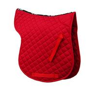 Rhinegold Tapis de Selle matelassé en Coton pour Poney Rouge