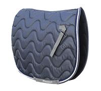 Rhinegold Tapis de Selle rembourré pour Cheval ou Poney, Motifs Vagues, Superbes Couleurs, Toutes Tailles M Bleu
