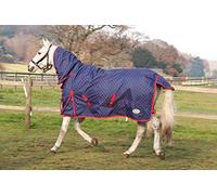 Rhinegold Torrent Col Entier léger sans Remplissage, 0, Bleu Marine/Pois Rouges., 7'0"