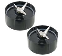 Rhinenet Lot de 2 lames croisées de rechange compatibles avec Magic Bullet Stirring Blade Juicer 250 W Cross Blade, lame de rechange pour Magic Blender Juicer Accessoires MB1001