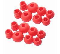Rhinenet Lot de 8 paires d'embouts de rechange en silicone pour Powerbeats 2 et Powerbeats 3 - Rouge