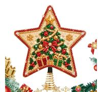 Rhinestone Art Kit , Tree Topper Handmade Star Christmas Tree Topper | Holiday Pearl Beads , Art Kit for Beginners Professionals Adults Artists Home Apartment Workshop Living Room Bedroom Study