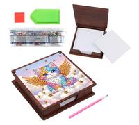 Rhinestone Art Storage Box,Handmade Storage 3D Cat Dog Shapes Accessory - Sticky Note Holder | for Family Friends Adults Men Women Home Office Study Memo
