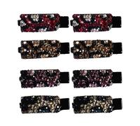 Rhinestone Barrettes - 8 Pack Lightweight Secure Grip Hair Rhinestone Barrettes| Elegant Shimmering Hair Clips For Holiday Parties Ŕhinestone B́arrettes, Makeup Styling, And Daily Home Use