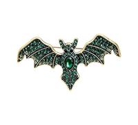 Rhinestone Bat Brooch Retro Gothic Lapel Pin For Women | Premium alloy bat brooch featuring sparkling rhinestones designed for gothic clothing