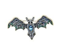 Rhinestone Bat Brooch Retro Gothic Lapel Pin For Women | Premium alloy bat brooch featuring sparkling rhinestones designed for gothic clothing