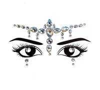 Rhinestone Bright Face Stickers 3D pour maquillage à paillettes autocollants sur le visage pierres précieuses strass décoration (A (6))