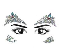 Rhinestone Bright Face Stickers 3D pour maquillage à paillettes autocollants sur le visage pierres précieuses strass décoration (A (12))