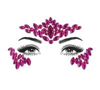 Rhinestone Bright Face Stickers 3D pour maquillage à paillettes autocollants sur le visage pierres précieuses strass décoration (F(2))