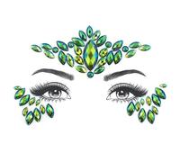Rhinestone Bright Face Stickers 3D pour maquillage à paillettes autocollants sur le visage pierres précieuses strass décoration (F(1))