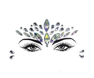Rhinestone Bright Face Stickers 3D pour maquillage à paillettes autocollants sur le visage pierres précieuses strass décoration (A (13))