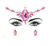 Rhinestone Bright Face Stickers 3D pour maquillage à paillettes pour bijoux de maquillage sur le visage Pierres précieuses Décoration de bijoux (A (1))