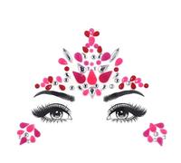 Rhinestone Bright Face Stickers 3D pour maquillage à paillettes pour bijoux de maquillage sur le visage Pierres précieuses Décoration de bijoux D (1))