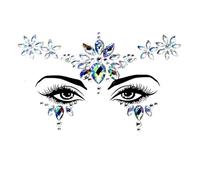 Rhinestone Bright Face Stickers 3D pour maquillage à paillettes pour bijoux de maquillage sur le visage Pierres précieuses Décoration de bijoux (A (3))