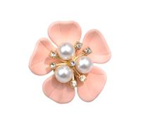 Rhinestone Button Covers - Decorative Pearl Floral Accessories, DIY Fancy Shirt Jewelry, Picture On Ornament for Women Blouses Dress Tuxedo, Instant Style Enhancer, Set of Four