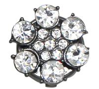 Rhinestone Button Covers, Detachable No Sew Flower Shirt Clips