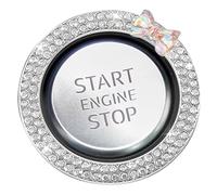 Rhinestone Car Engine Start Decoration Ring - Crystal Push Button Ignition Trim, Bling Key Starter Decals | Sparkling Interior Accessories, Universal Auto Modification Ornament Gadgets