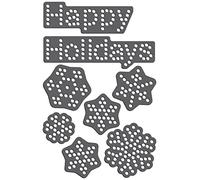 Rhinestone Genie Happy Holidays Modèle magnétique strass Noir