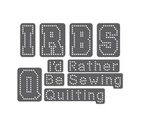 Rhinestone Genie I'd Rather Be Sewing/Quilting Pochoir magnétique en strass Noir