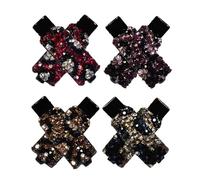 Rhinestone Hair Barrette - 2.36x0.79x0.79inches Rhinestone Hair Clips, Non Slip Styling Grip, 8 Pieces Rhinestonee Hairr Accessories For Work Travel Dating Makeup Holidays Christmas Home Family Salon