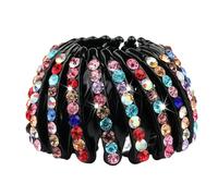 Rhinestone Hair Clip, Expandable Bun Shaper, Bird Nest Design, Colorful Donut Bun Maker, Sparkling Accessory, Ideal for Women & Girls, Perfect for Special Occasions & Everyday Styling