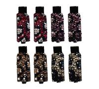 Rhinestone Hair Clip, Sparkling Non Slip Hair Barrettes Set, Lightweight Crystal Accessories 8 Pieces, Elegant Styling Clips for Work Travel Dating Holiday Christmas Salon Use Women Fashion