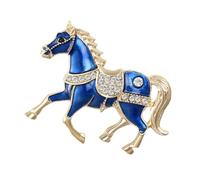 Rhinestone Horse Brooches, Vintage Alloy Animal Pin with 1.73x1.46 Inches Sparkling Design, Elegant Clothing Accessory, for Men Women Youth Teens Family Friends, Silver