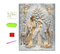 Rhinestone Painting Art Kit - Religious Pre-Printed Decor with Tools