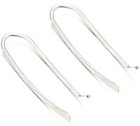 Rhinestone Pendant Earring，Curved Thread Earrings Low Allergenic Open Arc Needle Drop Earrings 18K Plated U-Shaped Female Girl Gift/