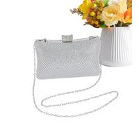 Rhinestone Purse Glitter Evening Handbag Women's Formal Clutch with Chain