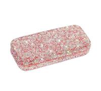 Rhinestones Étui pour lunettes de vue - Élégant étui à lunettes bling - Boîte de rangement pour lunettes de voiture incrustées de diamants de haute valeur - Boîte de rangement pour lunettes de soleil