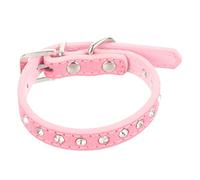 Rhingestone incrusté Collier de Chien réglable Collier de Compagnie de PU élégant pour Chiots Chats pour Les fêtes Wearny Wear Breathable Confortable Neck Decor