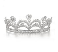 Rhingestone Queen Crown, Crystal Diamond Tiara, Round Queen King Tiara Crown Pageant Headpieces, Righestone Tiaras Crow