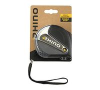 Rhino 46232 8m-Mètre Ruban avec Embout magnétique (aimanté) avec Double Stop-Crochet pour Ceinture-Norme EU Mid Class II-Longueur 8 m x Largeur 25 mm-Garantie 5 Ans, NC, 25mm