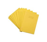 RHINO 7 mm d'exercice 48 Pages à carreaux Jaune (Lot de 10)